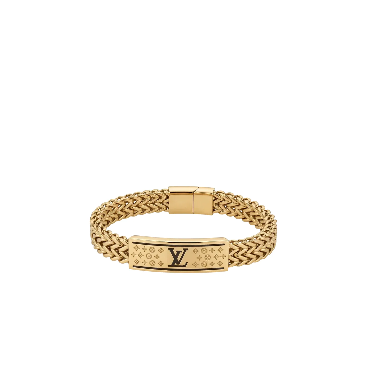 Louis Vuitton Monogram Chain Braided Bracelet Gold Hardware Louis Vuitton Monogram Chain Braided Bracelet Gold Hardware
