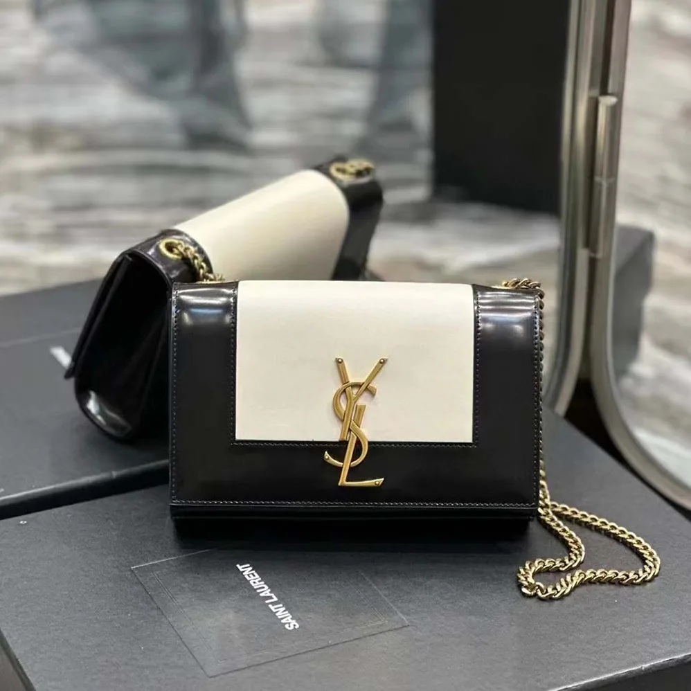 Saint Laurent YSL Small Kate in Smooth and Shiny Leather for Women Saint Laurent YSL Small Kate in Smooth and Shiny Leather for Women