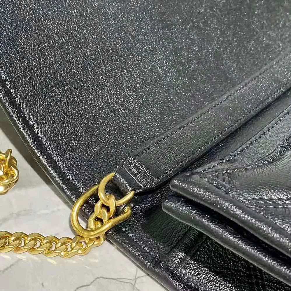 Saint Laurent YSL Becky Mini Chain Bag in Carre for Women in Quilted Lambskine