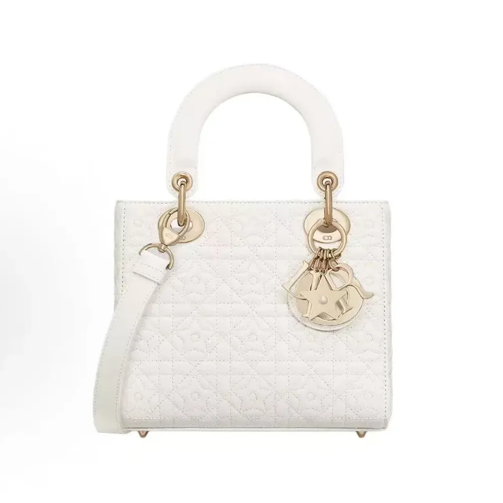 Dior Lady Dior Dioramour Bag Latte Cannage Lambskin with Star Motif for Women Dior Lady Dior Dioramour Bag Latte Cannage Lambskin with Star Motif for Women