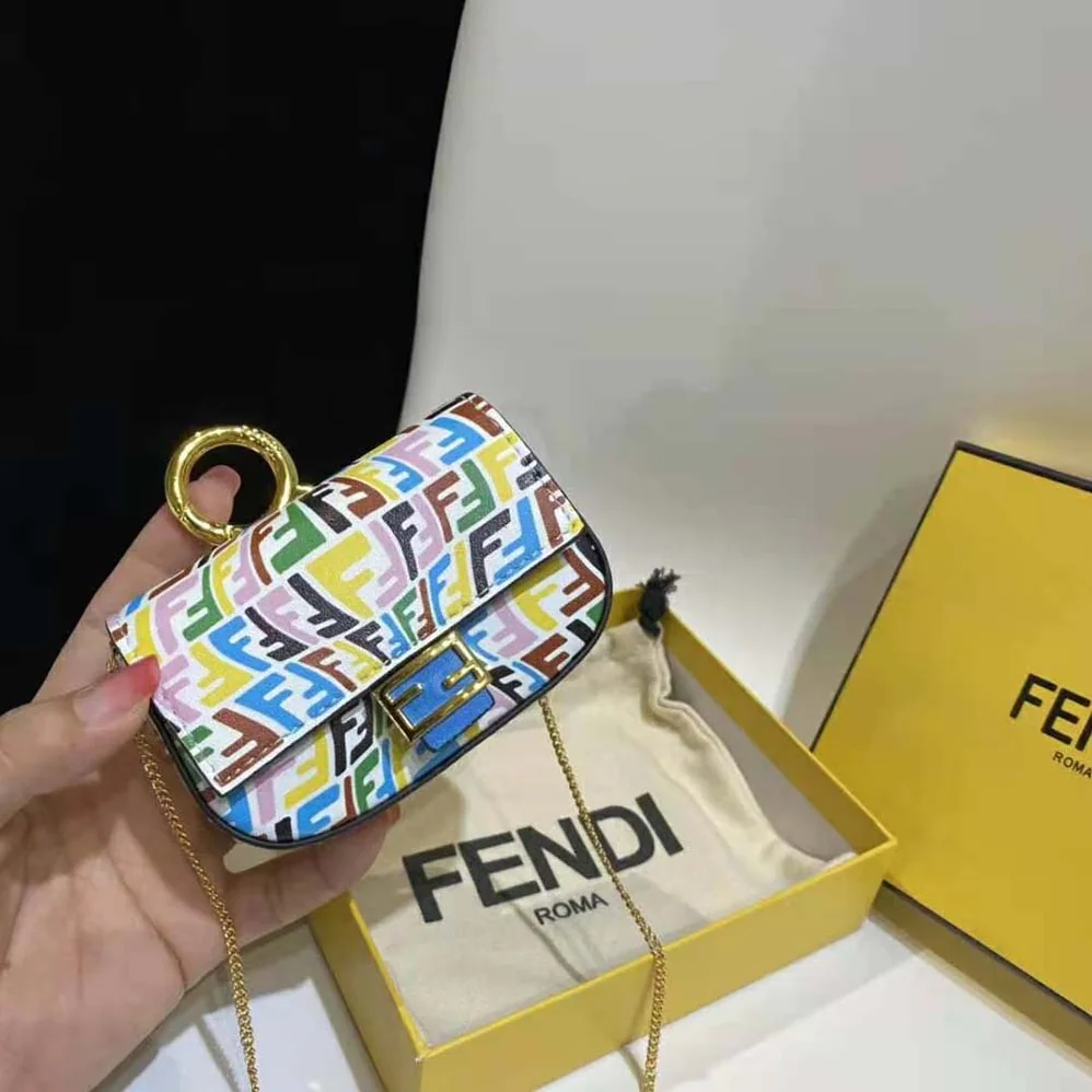 Fendi Nano Baguette Charm Multicolor Leather Charm for Women Fendi Nano Baguette Charm Multicolor Leather Charm for Women