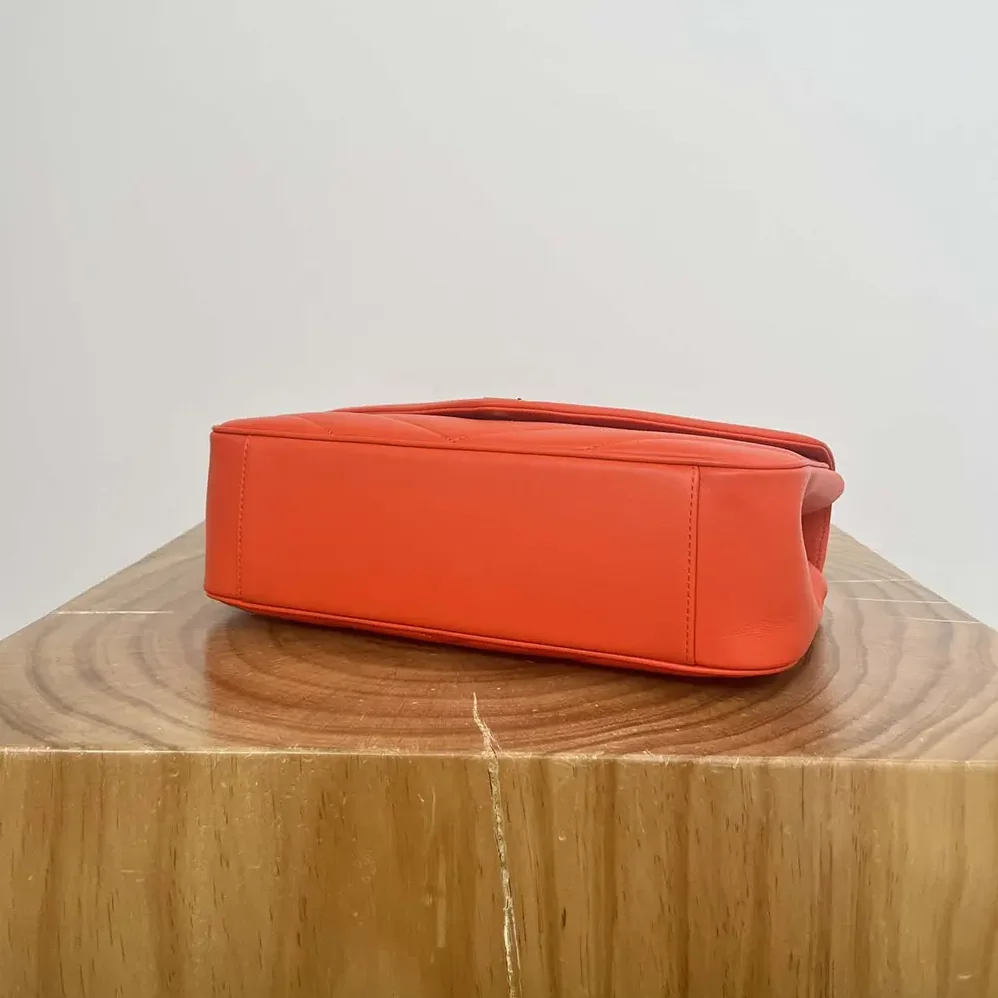 Saint Laurent YSL Loulou Medium in Matelasse Lambskin for Women in Orange Saint Laurent YSL Loulou Medium in Matelasse Lambskin for Women in Orange