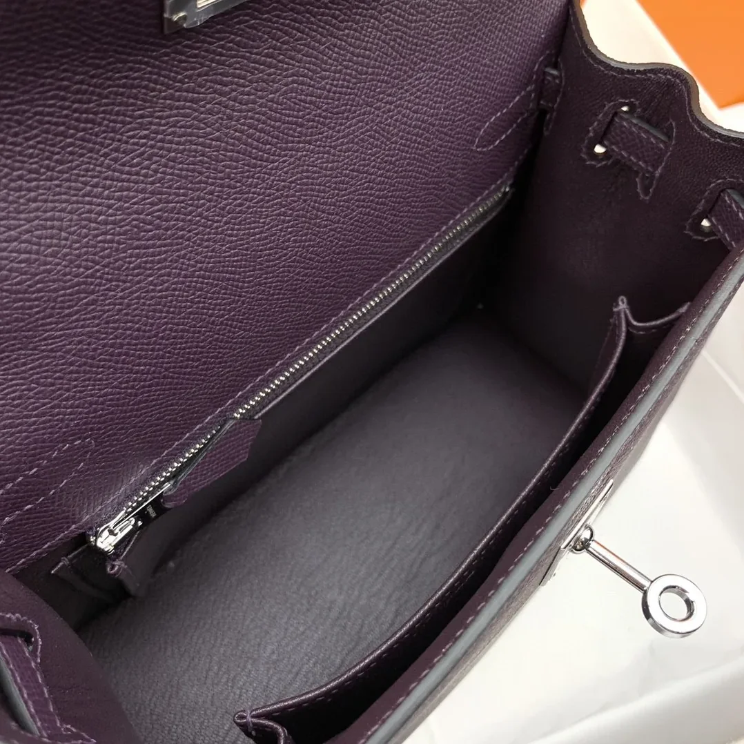 Hermes Kelly 25 Sellier Epsom Dark Purple Bag Hermes Kelly 25 Sellier Epsom Dark Purple Bag