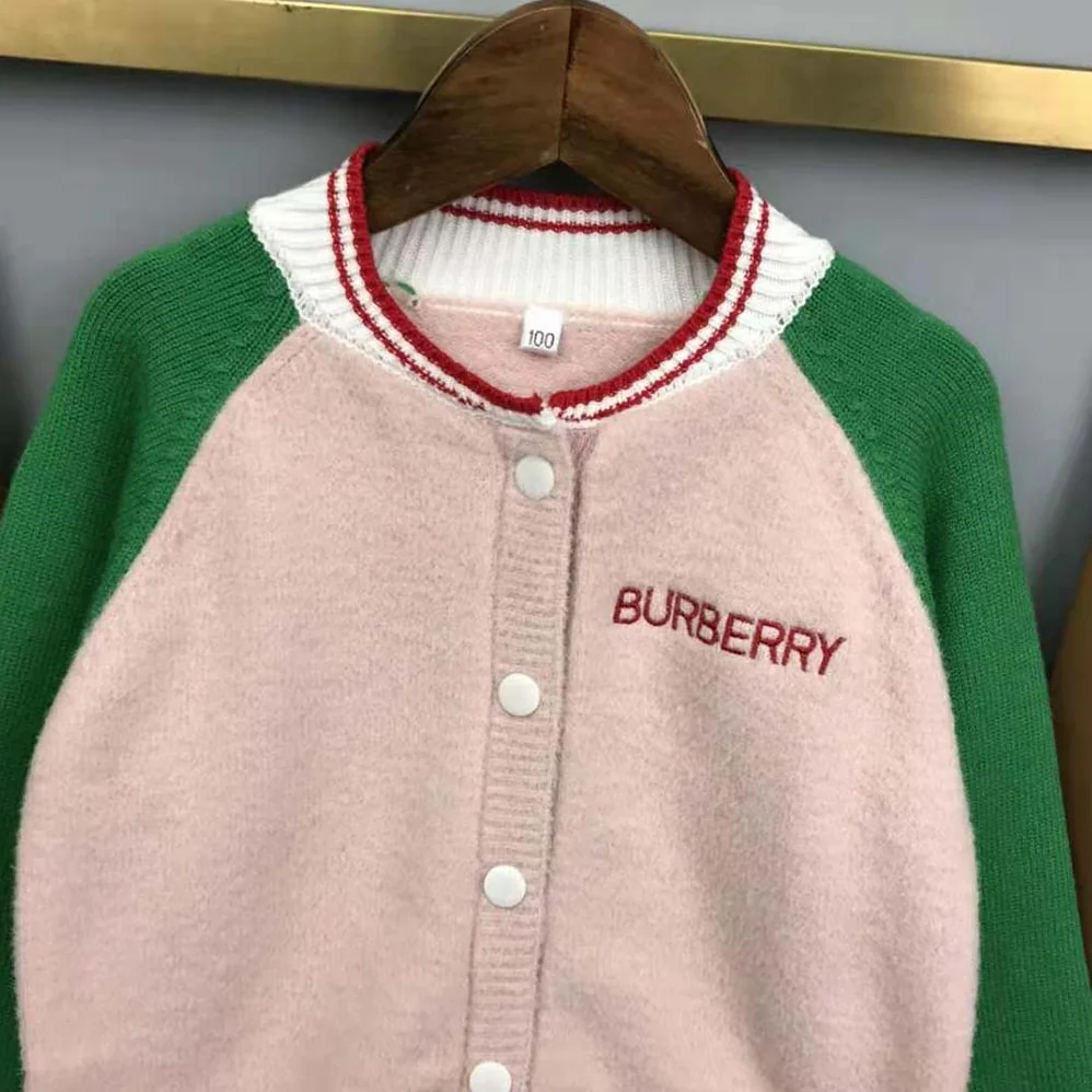 Burberry Girls' Wool Bomber Jacket in Pink Burberry Girls' Wool Bomber Jacket in Pink