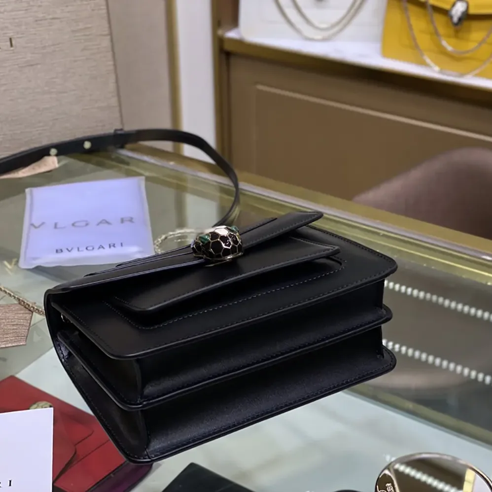 Bvlgari Mini Serpenti Forever East-West Shoulder Bag for Women in Black Bvlgari Mini Serpenti Forever East-West Shoulder Bag for Women in Black