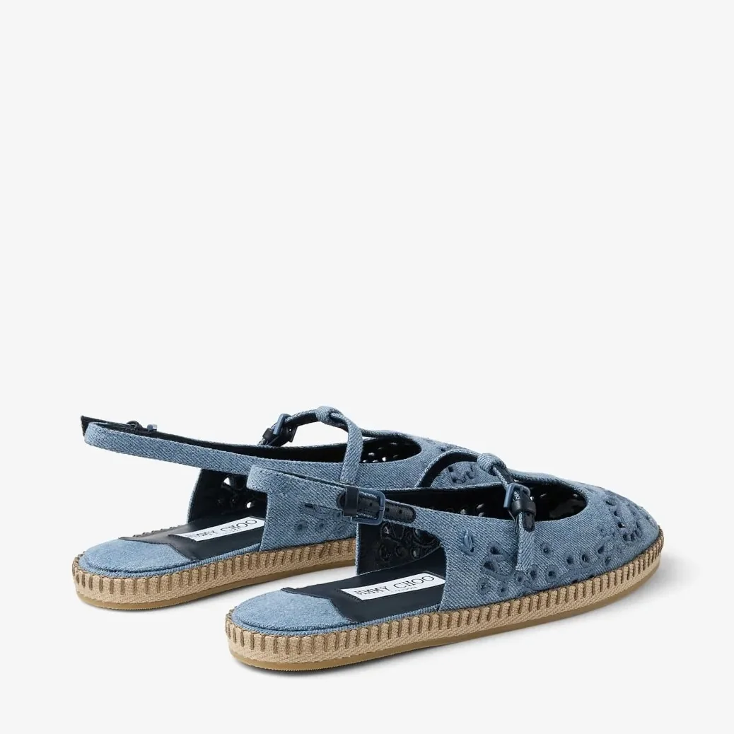 Jimmy Choo Amiee Flat Blue Haze AMIEEFLATDXY Jimmy Choo Amiee Flat Blue Haze AMIEEFLATDXY