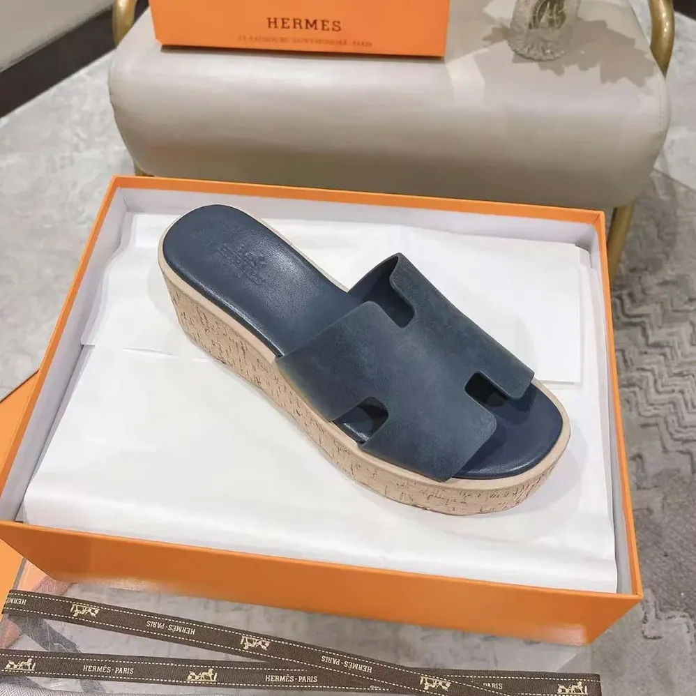 Hermes Eze 30 Sandal for Women in Navy