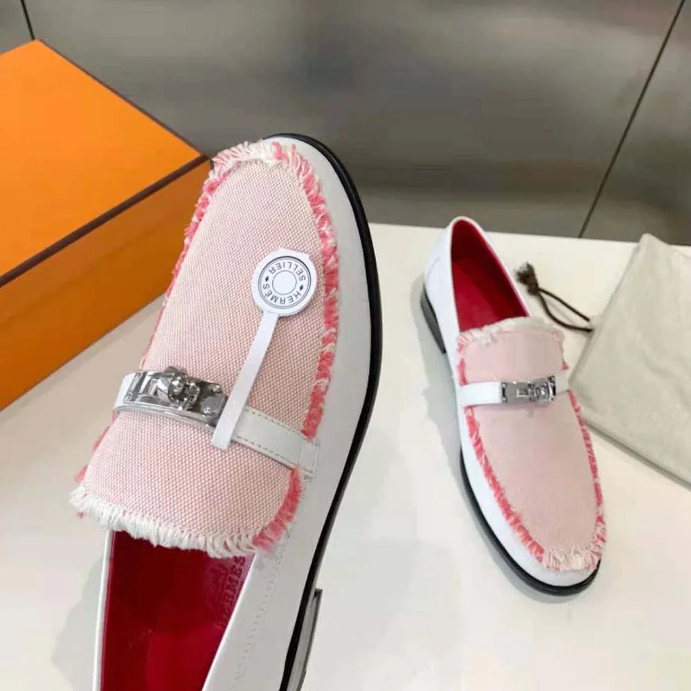 Hermes Destin Loafer in Calfskin Leather for Women in Pink Hermes Destin Loafer in Calfskin Leather for Women in Pink