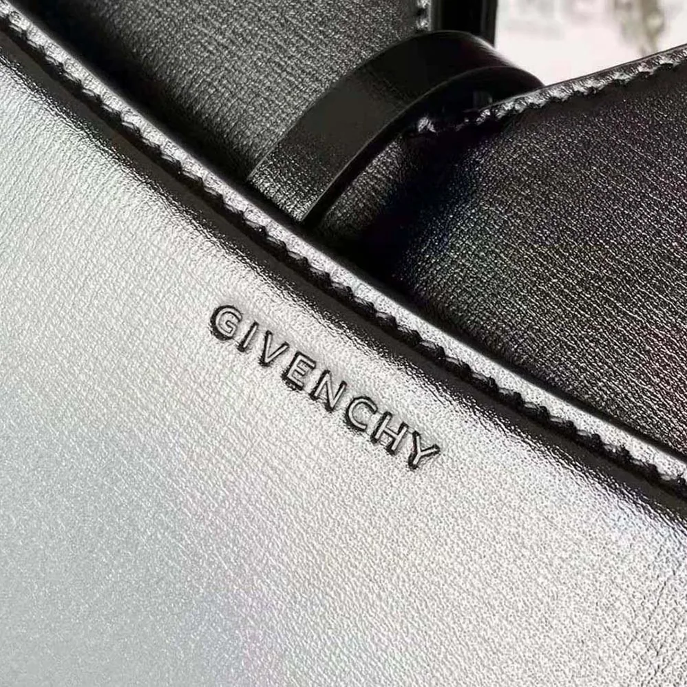 Givenchy Small Cut Out Bag in Box Leather with Chain for Women in Black