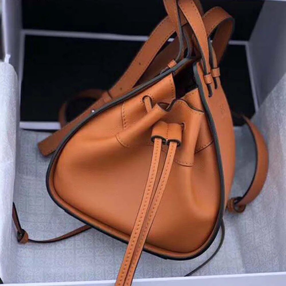 Loewe Hammock Small Bag in Soft Grained Calf for Women in Brown