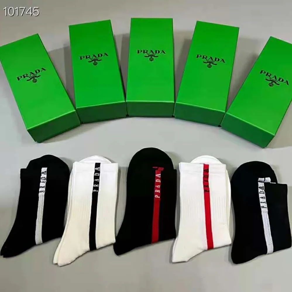 Prada Technical Yarn Ankle Socks for Unisex in Black Prada Technical Yarn Ankle Socks for Unisex in Black