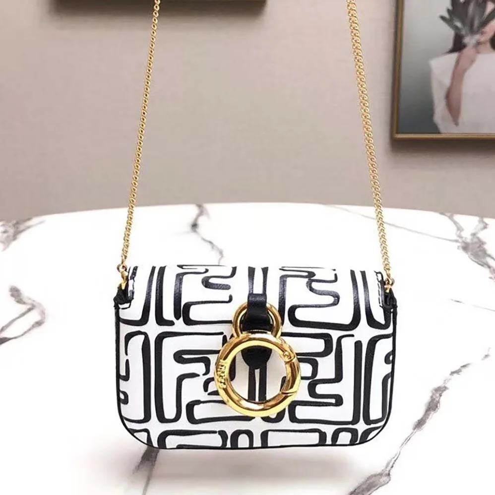 Fendi Nano Baguette Charm White Nappa Leather Charm for Women