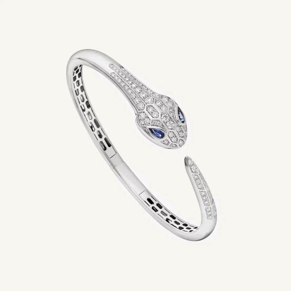 Bvlgari Serpenti Bangle Bracelet in 18 kt White Gold for Women Bvlgari Serpenti Bangle Bracelet in 18 kt White Gold for Women
