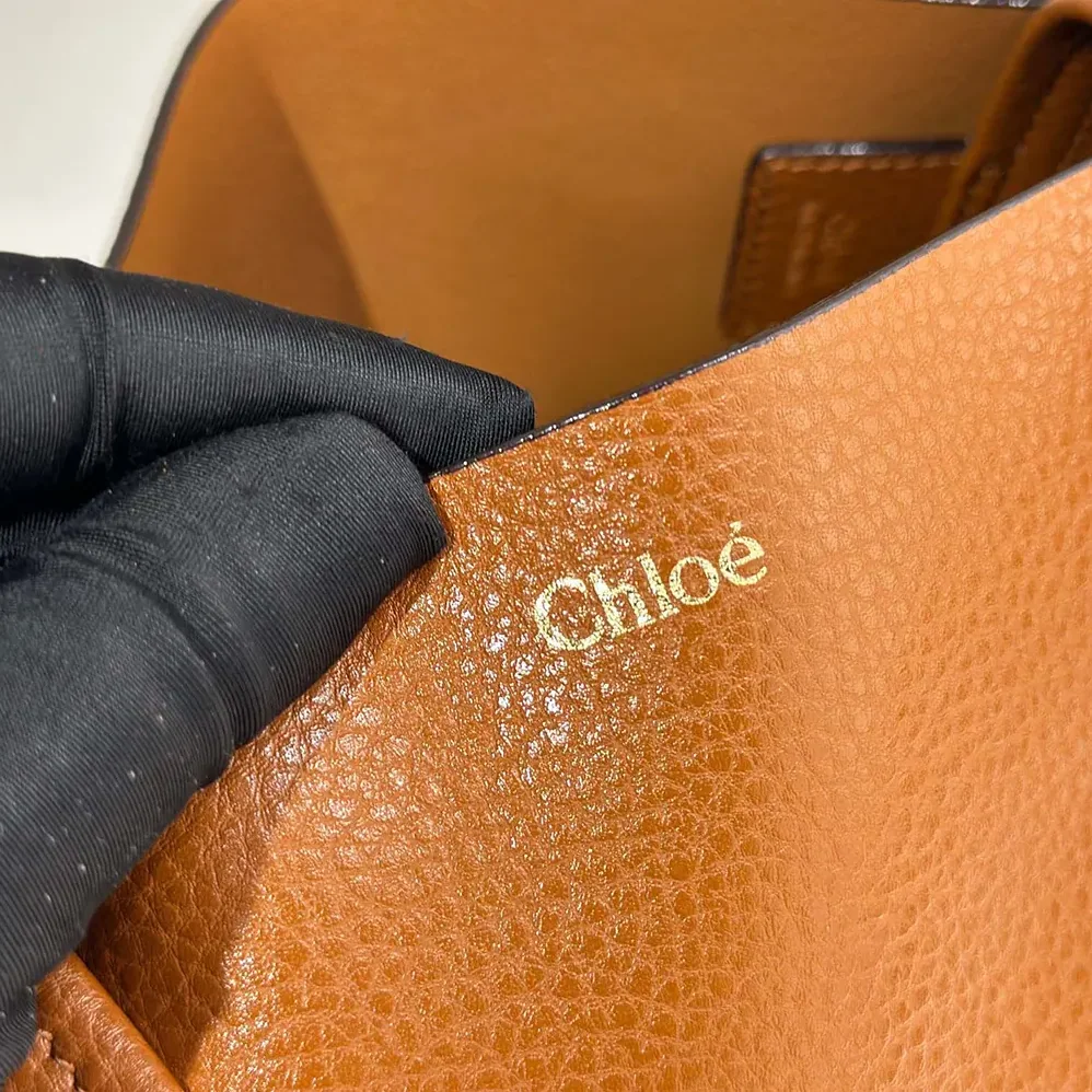 Chloe Chloé Spin Tote Bag in Grained Leather for Women in Brown Chloe Chloé Spin Tote Bag in Grained Leather for Women in Brown
