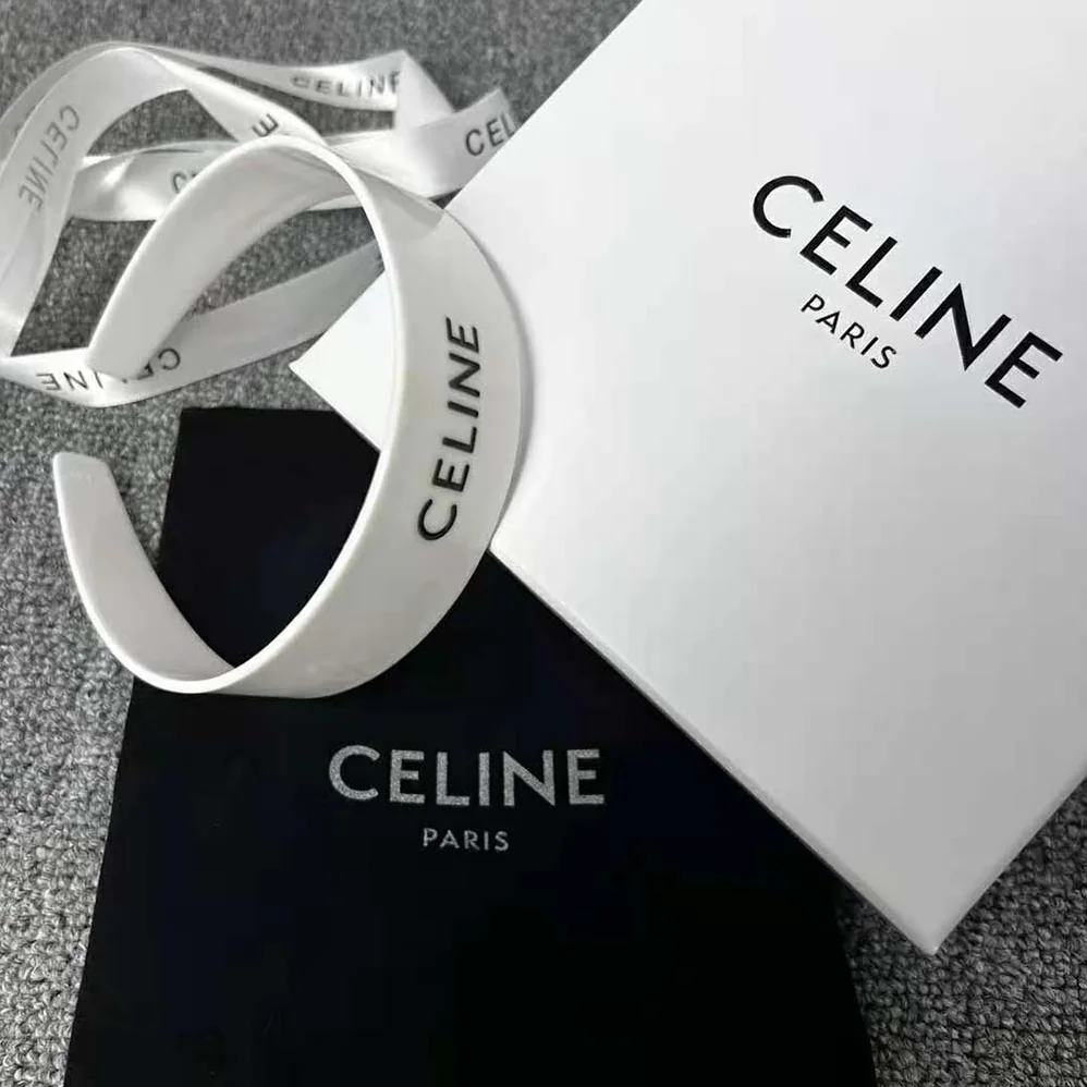 Celine Monochroms Celine Headband in Acetate for Women in White