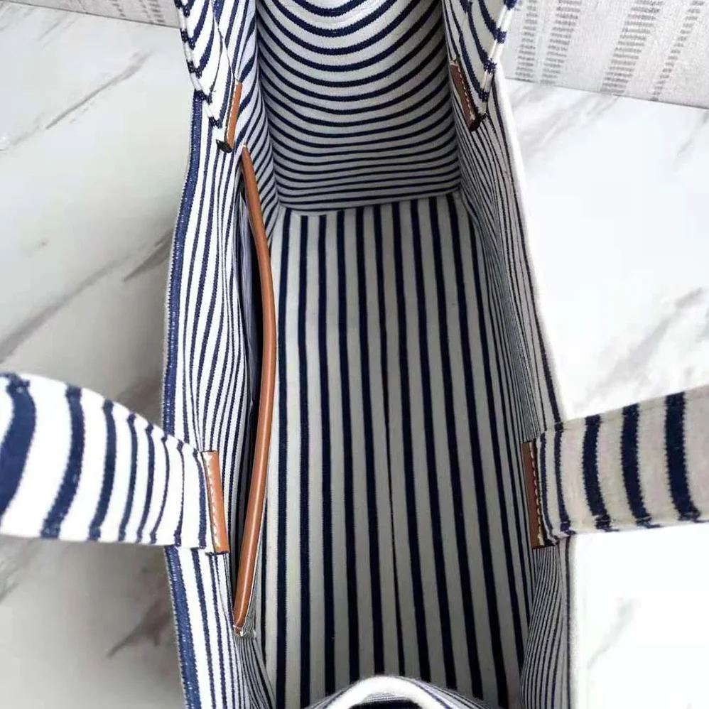Celine Large Cabas Thais in Striped Textile for Women Celine Large Cabas Thais in Striped Textile for Women