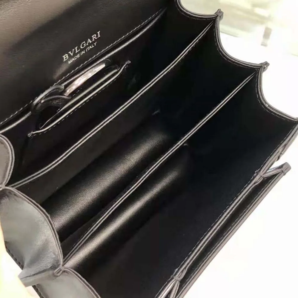 Bvlgari Serpenti Forever Top Handle Bag in Nappa Leather for Women in Black Bvlgari Serpenti Forever Top Handle Bag in Nappa Leather for Women in Black