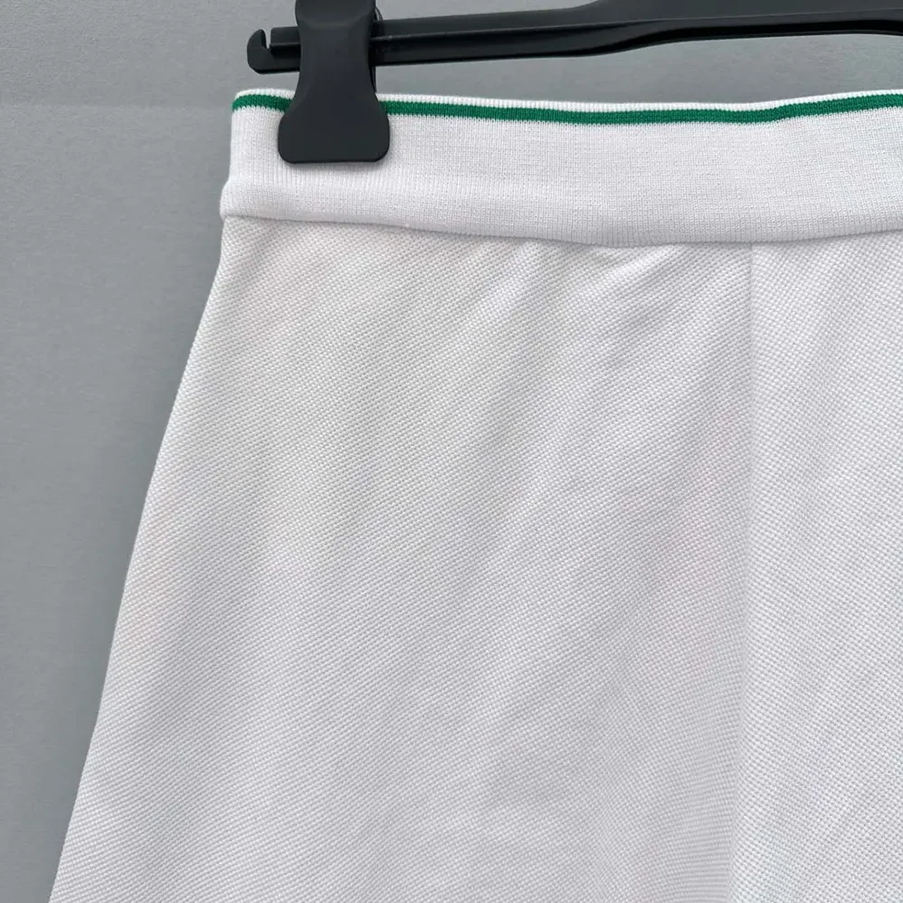 Dior Vibe Skort White Cotton Jersey with Pine Green Dior Graphique Motif for Women