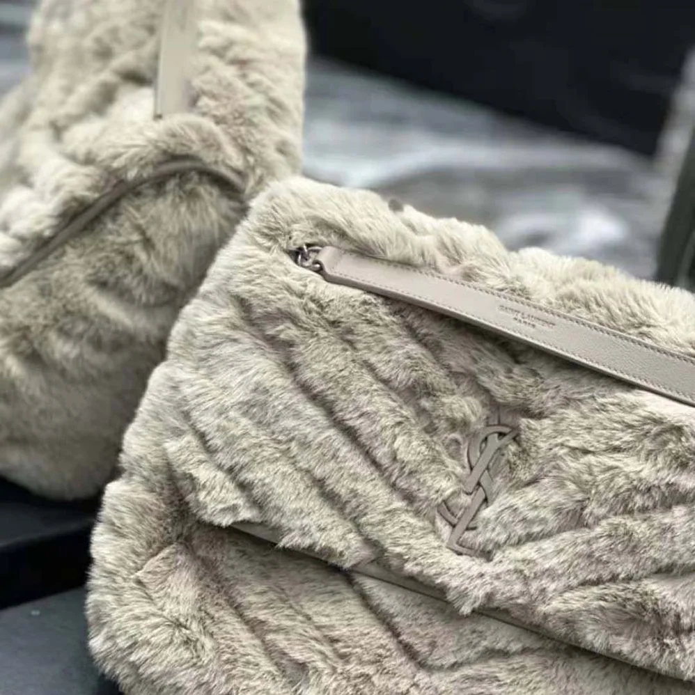 Saint Laurent YSL Niki Medium Chain Bag in Shearling for Women Saint Laurent YSL Niki Medium Chain Bag in Shearling for Women
