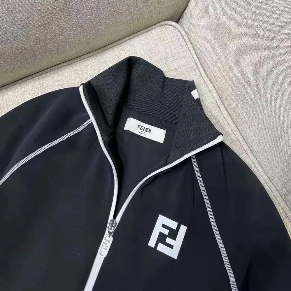 Fendi Tech Fabric Sweater Black Tech Fabric Sweater for Women