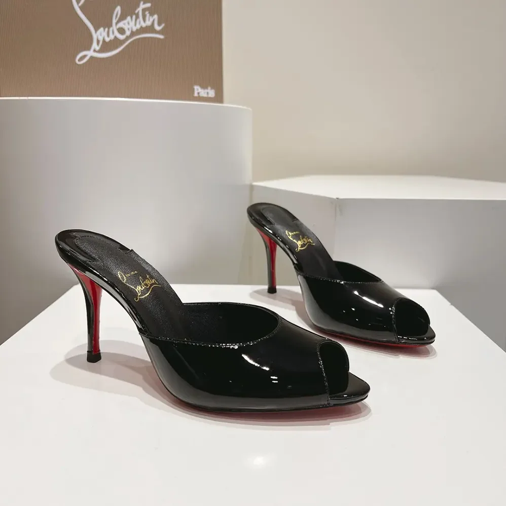 Christian Louboutin Me Dolly 100 mm Mules Patent Calf for Women in Black