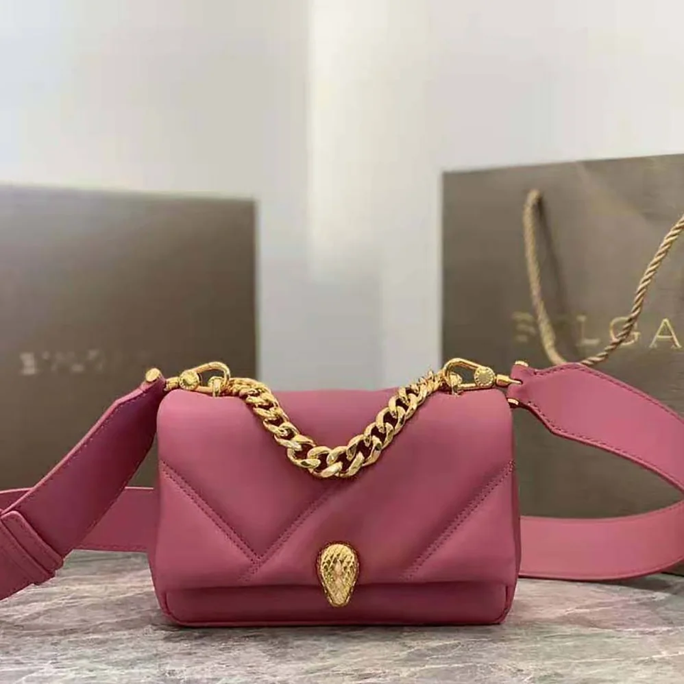 Bvlgari Serpenti Cabochon Crossbody Mini Bag for Women in Pink Bvlgari Serpenti Cabochon Crossbody Mini Bag for Women in Pink