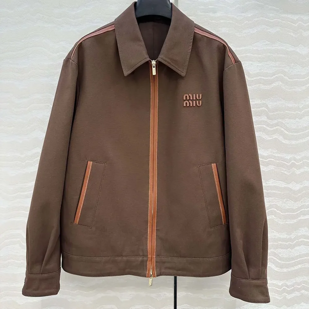 Miu Miu Jacquard Canvas Blouson Jacket for Women Miu Miu Jacquard Canvas Blouson Jacket for Women