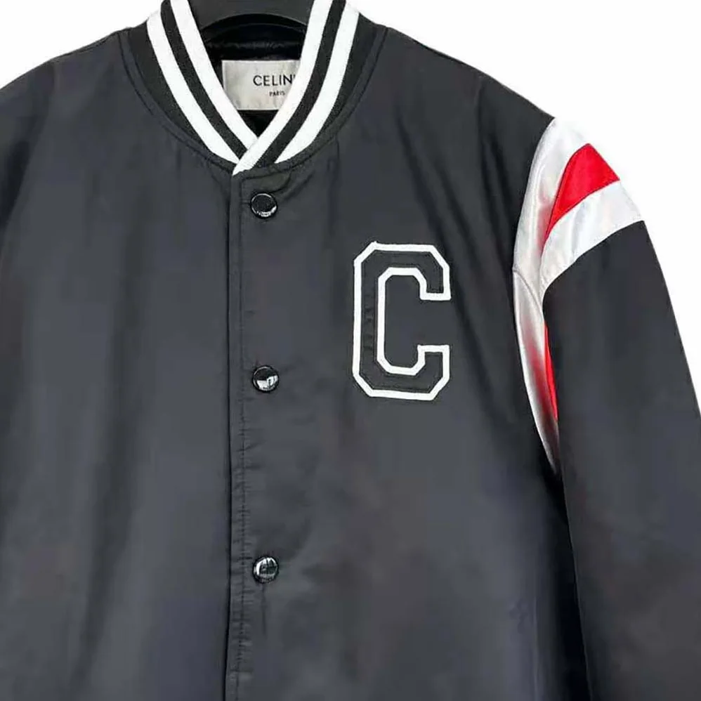 Celine Bomber Jacket in Thick Satin for Men Celine Bomber Jacket in Thick Satin for Men