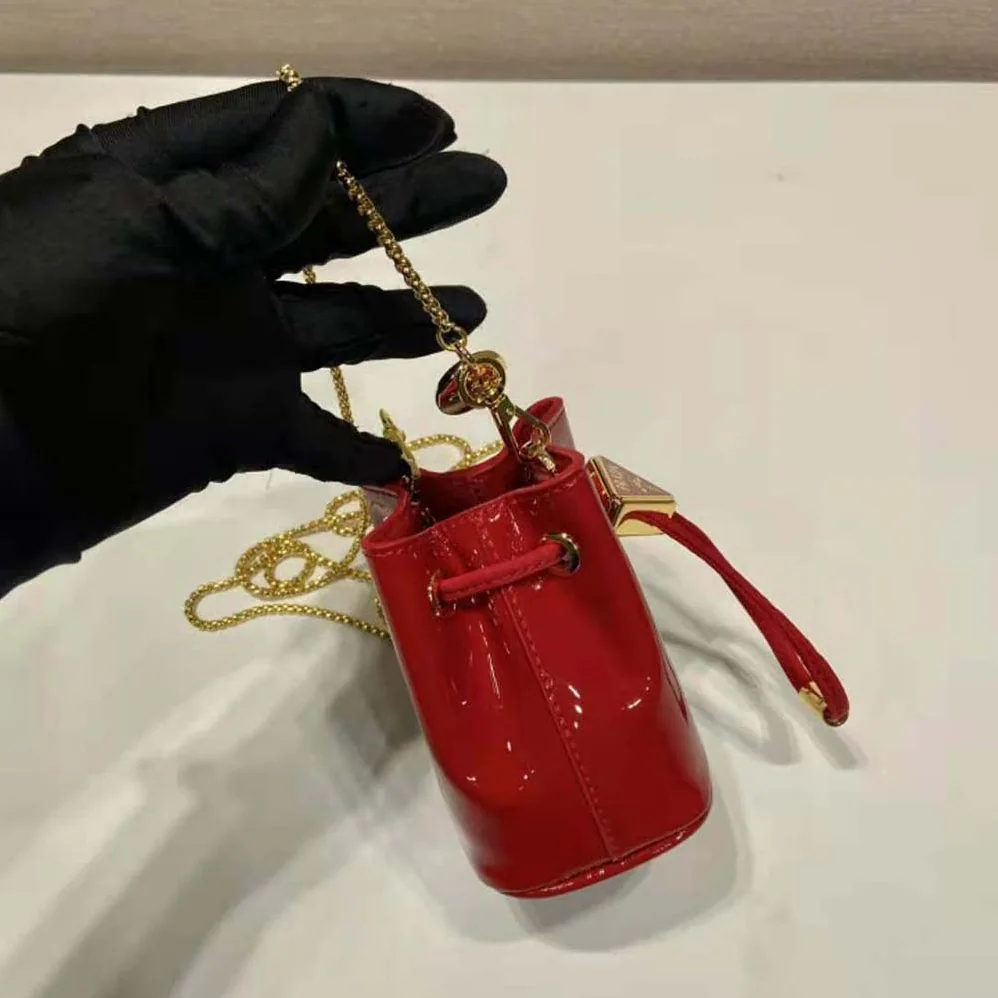 Prada Patent Leather Mini-pouch for Women in Red