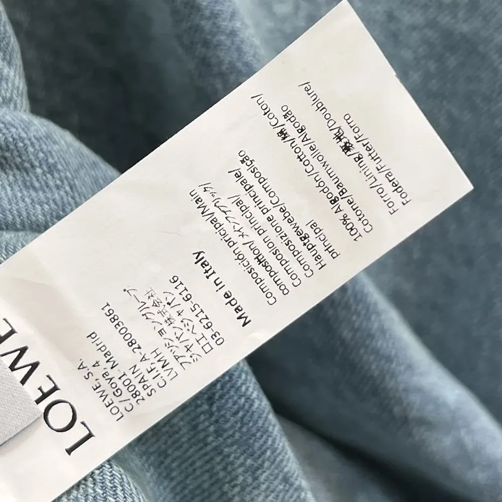 Loewe Draped Jacket In Denim for Men in Indigo Blue Loewe Draped Jacket In Denim for Men in Indigo Blue