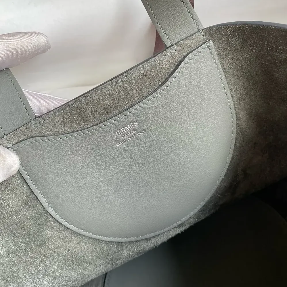 Hermes In the Loop 18 Handbag Clemence Leather for Women in Gray/Silver Hermes In the Loop 18 Handbag Clemence Leather for Women in Gray/Silver