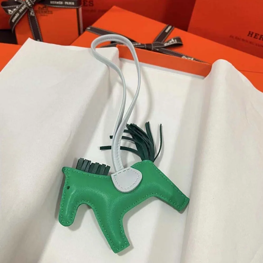 Hermes Rodeo MM Charm for Unisex in Green
