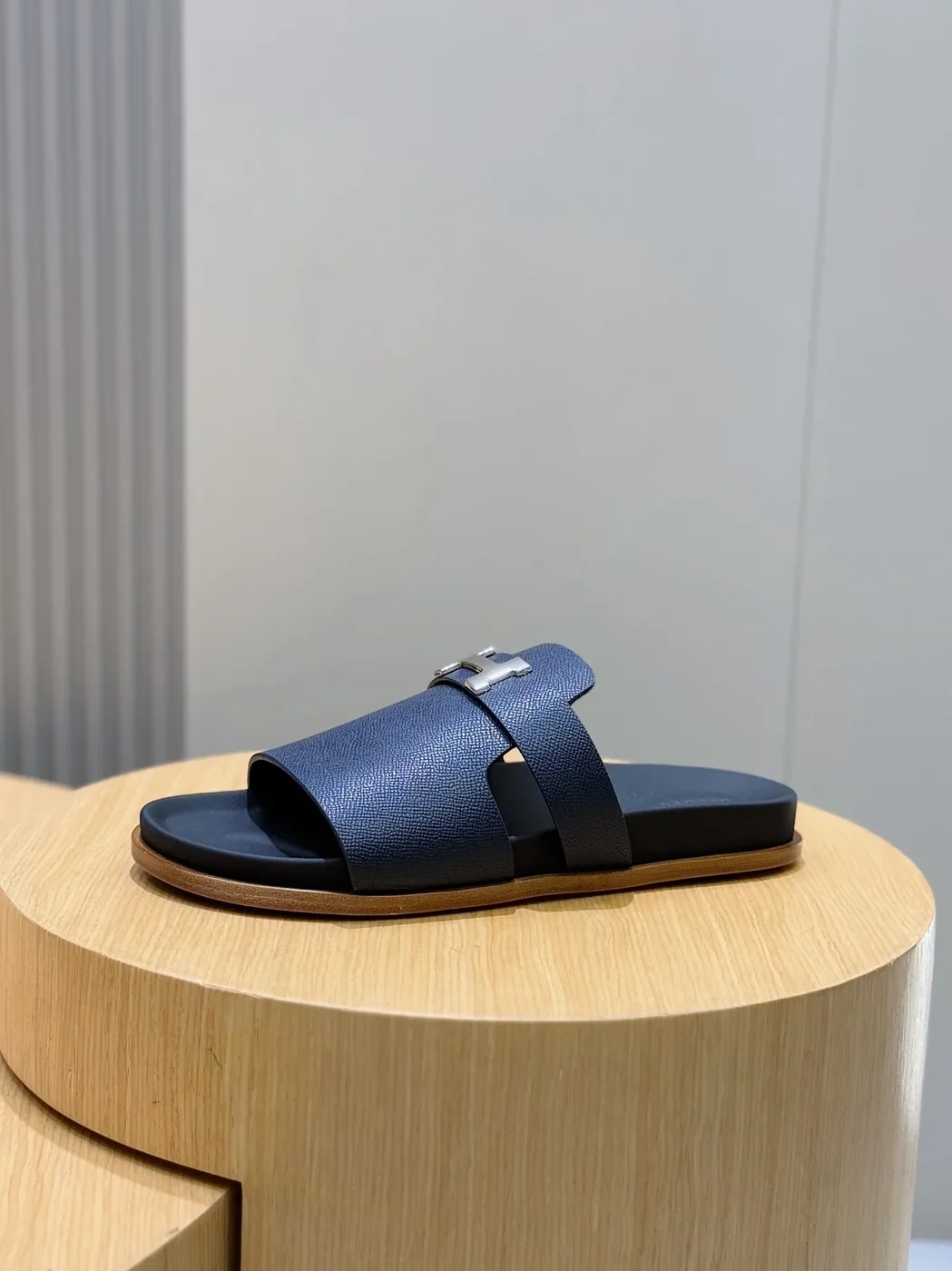 Hermes Jaures Sandals Navy Blue Hermes Jaures Sandals Navy Blue