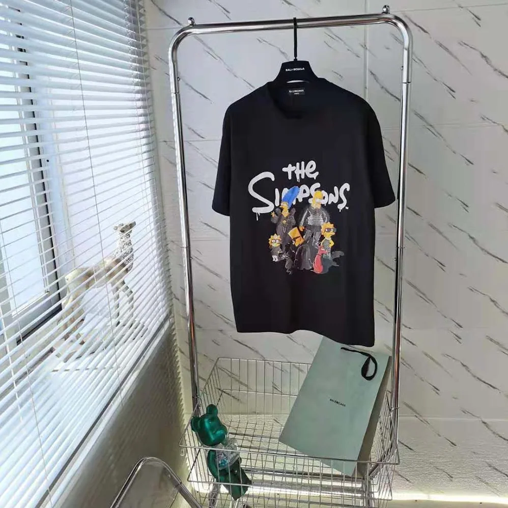 Balenciaga Simpsons Tm and 20th Television T for Men in shirt Oversized in Black Balenciaga Simpsons Tm and 20th Television T for Men in shirt Oversized in Black