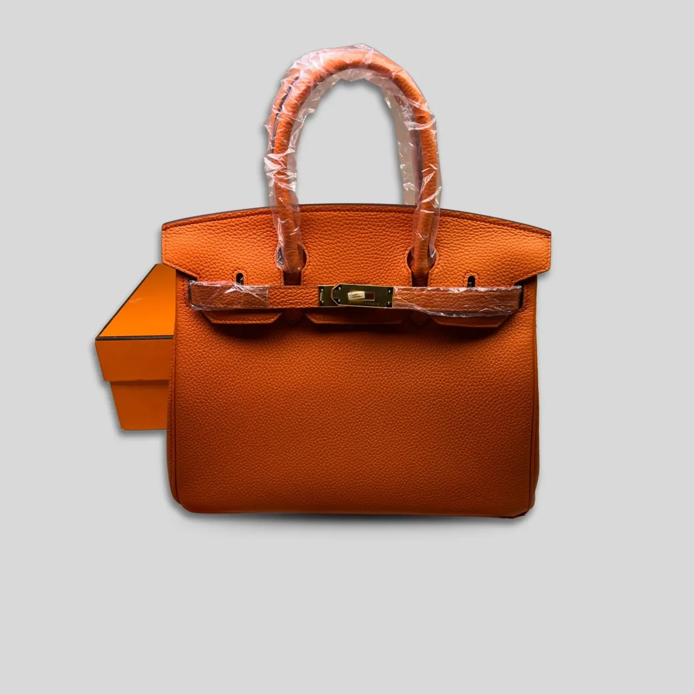 Hermes Birkin Top Handle Bag / Dark Blue Semi Handstitched Gold Hardware