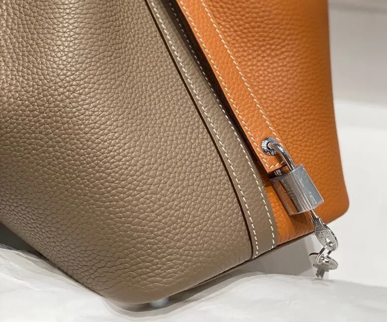 Hermes Picotin Lock 18 Bag Grey in Brown / Hermes Picotin Lock 18 Bag Grey in Brown /