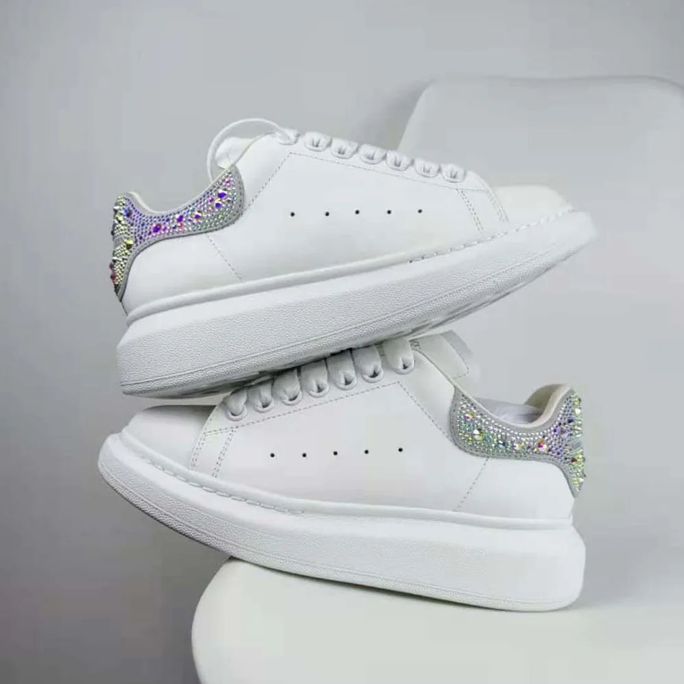 Alexander Mcqueen Oversized Sneaker in White for Women Alexander Mcqueen Oversized Sneaker in White for Women