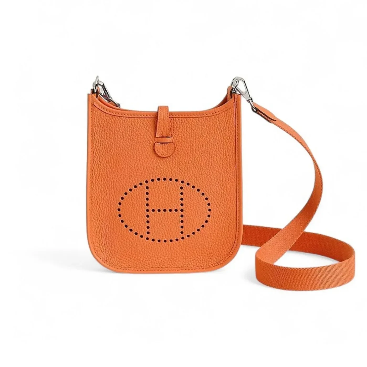Hermes Evelyne 16 Amazone Bag Orange With Silver in Toned Hardware Hermes Evelyne 16 Amazone Bag Orange With Silver in Toned Hardware