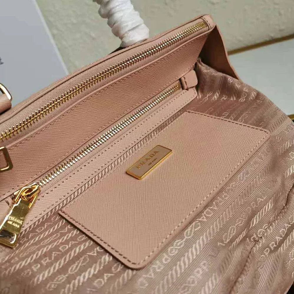 Prada Small Saffiano Leather Prada Galleria Bag for Women in Sandy
