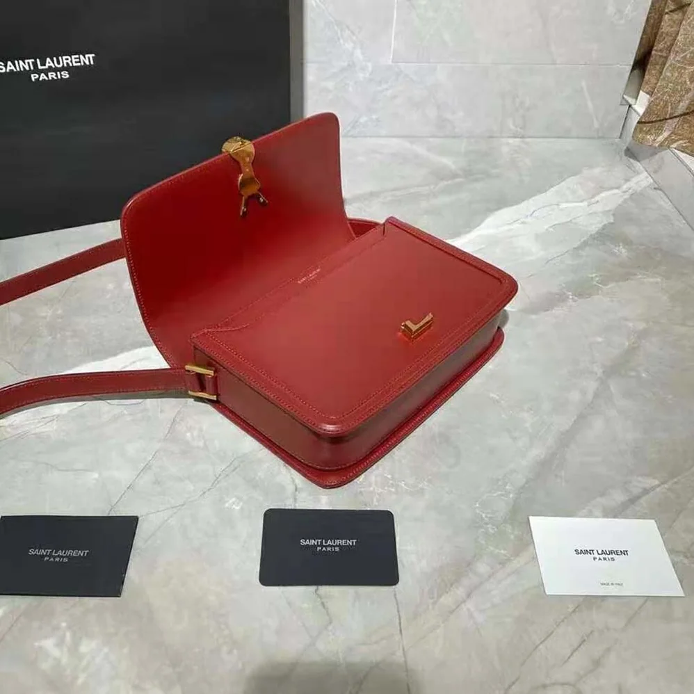 Saint Laurent YSL Solferino Medium Satchel in Box Saint Laurent Leather for Women in Maroon Saint Laurent YSL Solferino Medium Satchel in Box Saint Laurent Leather for Women in Maroon
