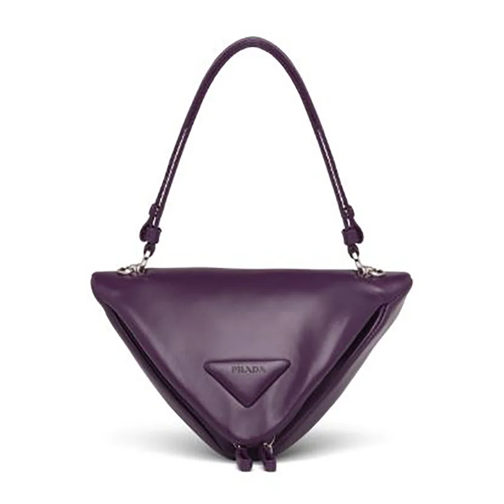 Prada Padded Nappa Leather Handbag for Women in Purple