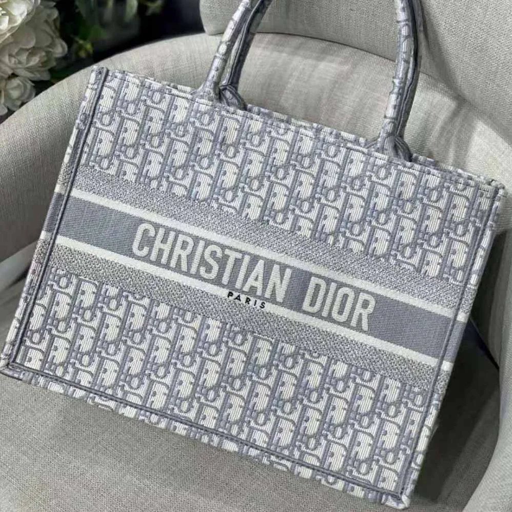 Dior Small Dior Bbook Tote for Women in Silver