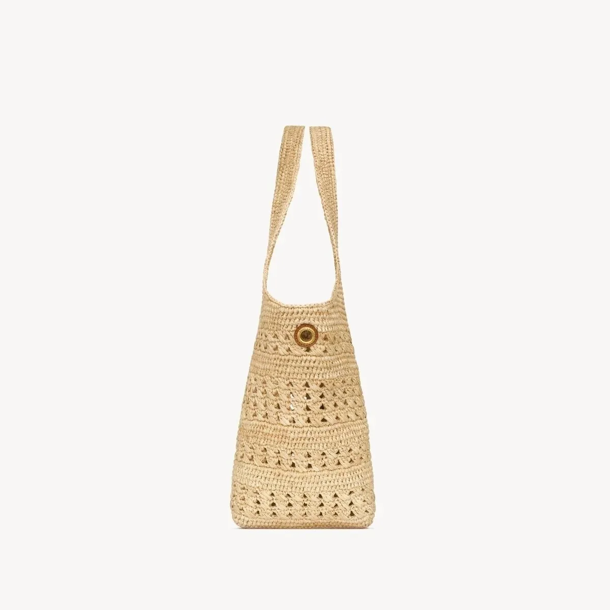 Saint Laurent Icare Medium Tote Bag in Natural Raffia Bronze Hardware Saint Laurent Icare Medium Tote Bag in Natural Raffia Bronze Hardware