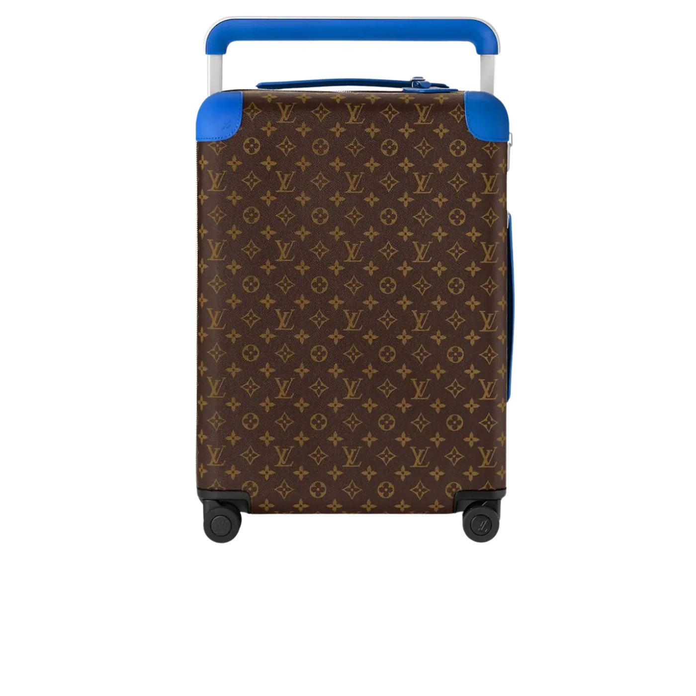 Louis Vuitton Horizon 55 Suitcase in Brown/ Blue Silver Hardware