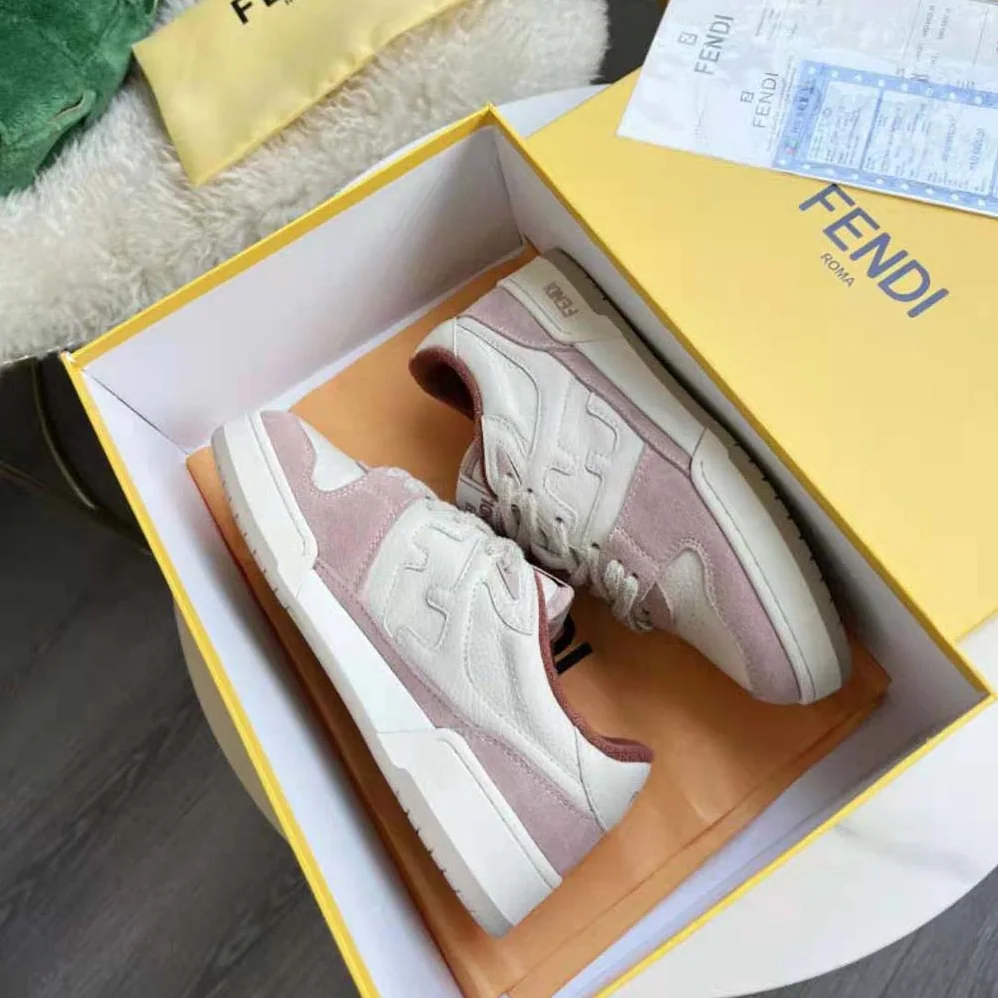 Fendi Match Low for Unisex in Tops in Pink Suede