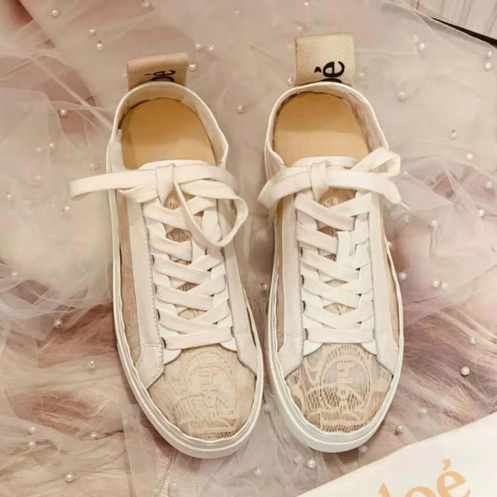 Chloe Lauren Sneaker in Lace for Women in Sandy