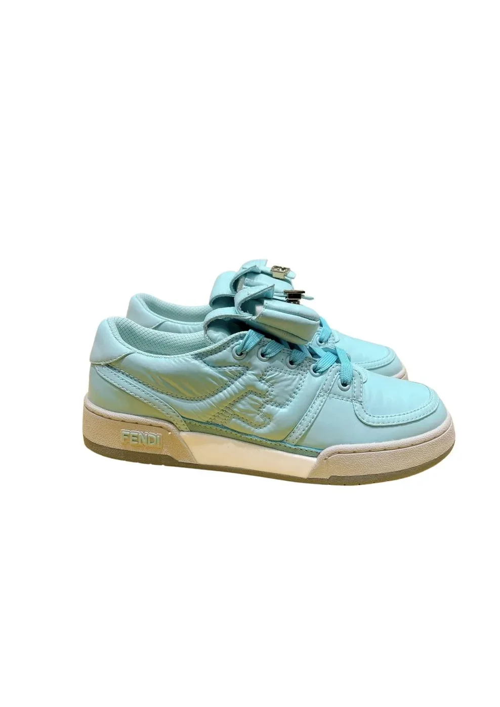 FD Fendi Match Lace-Up Low in Top Sneakers Blue FD Fendi Match Lace-Up Low in Top Sneakers Blue