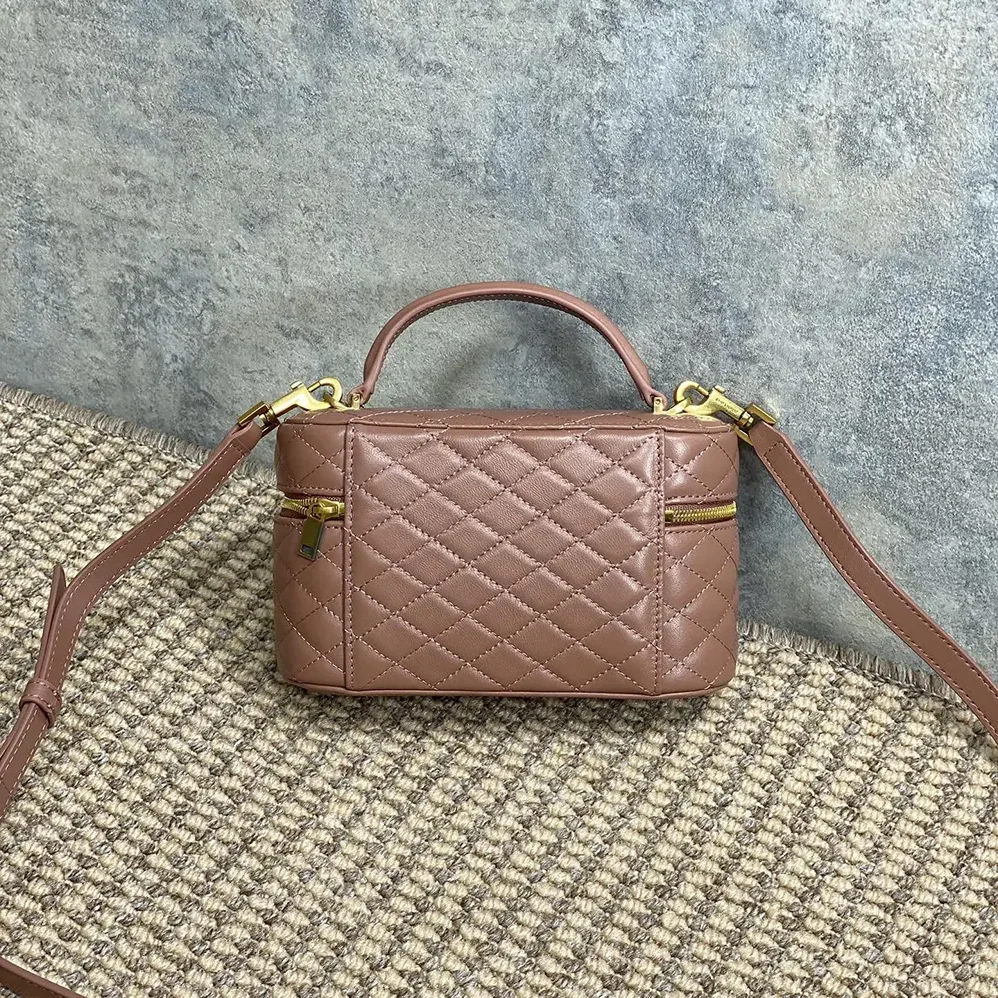 Saint Laurent YSL Gaby Vanity Bag In Lambskin for Women in Pink Saint Laurent YSL Gaby Vanity Bag In Lambskin for Women in Pink