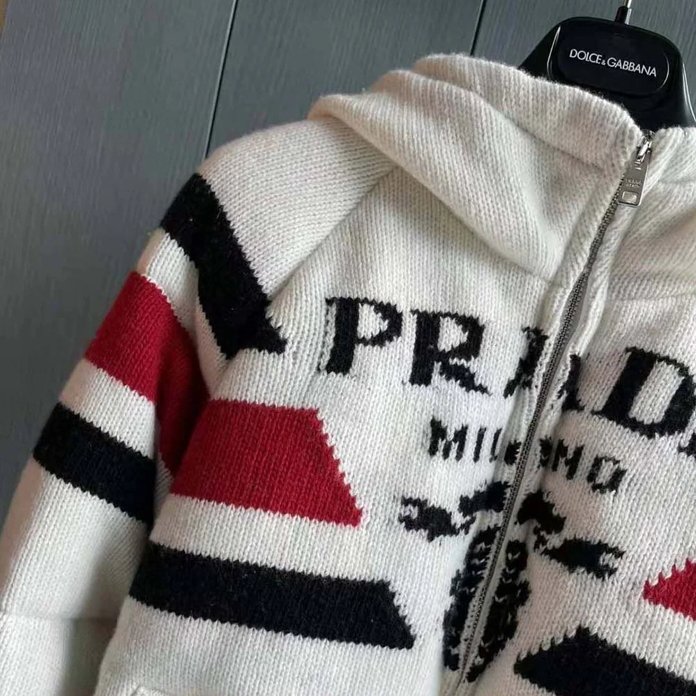 Prada Sporty Soul Cashmere Down Jacket for Women in White