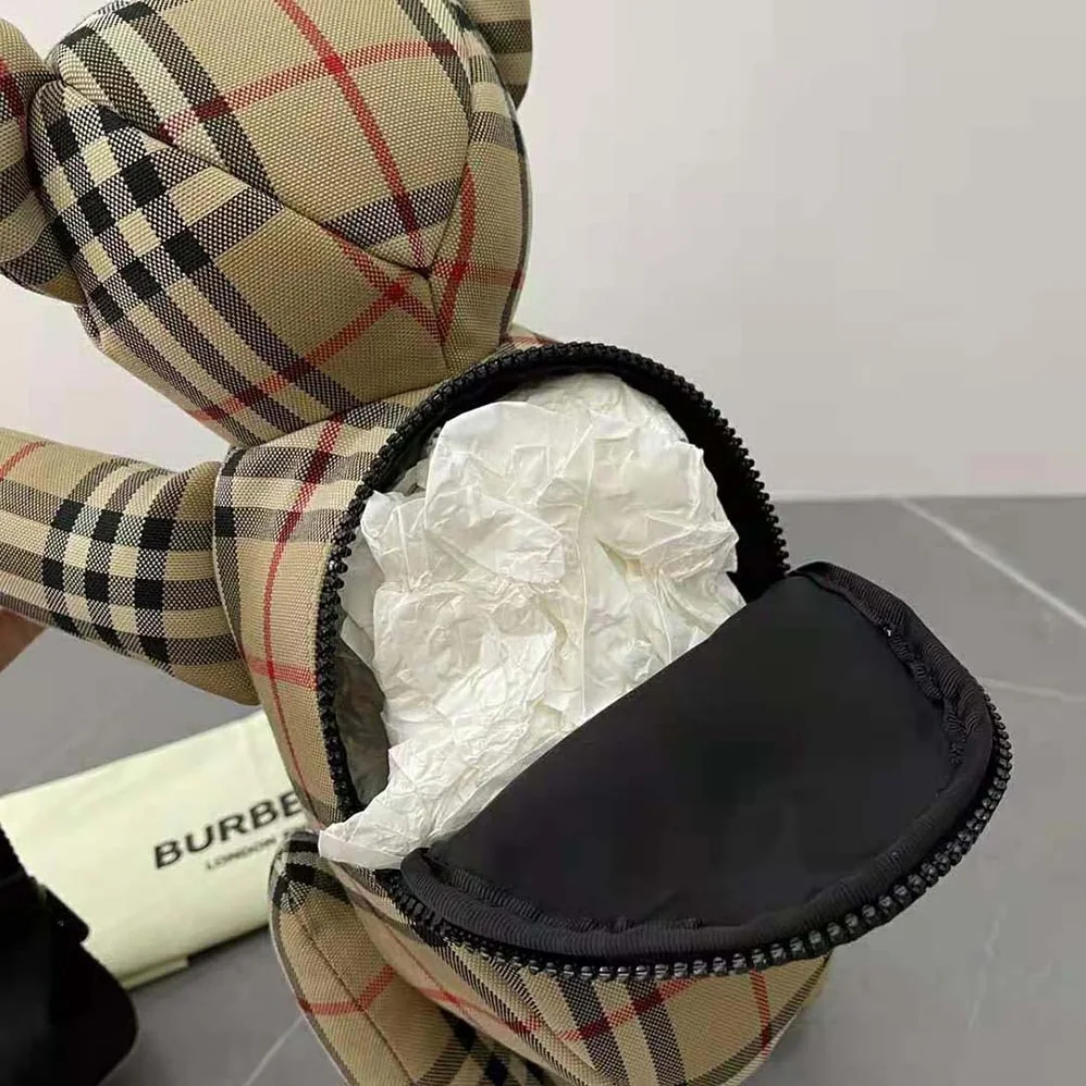 Burberry Exaggerated Check Thomas Bear Bum Bag for Women Burberry Exaggerated Check Thomas Bear Bum Bag for Women